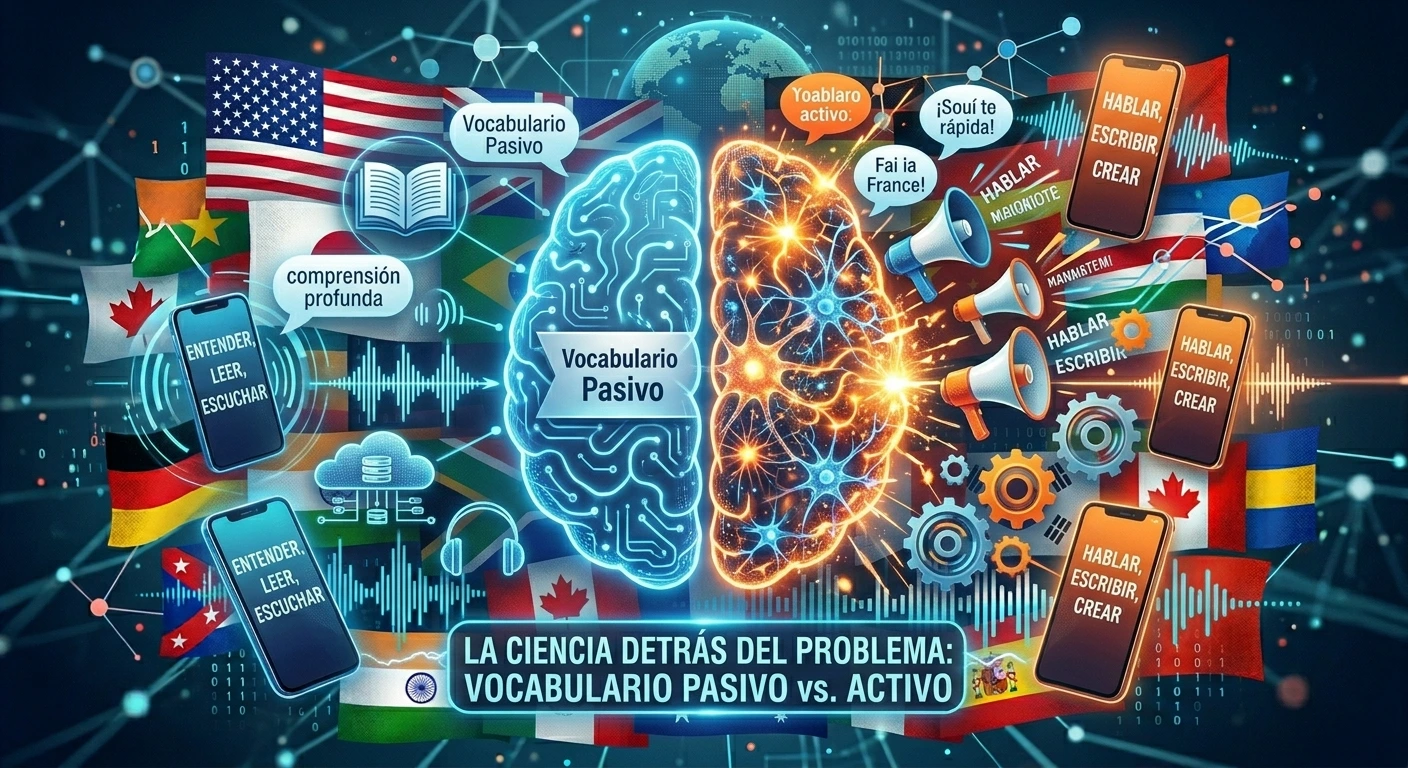 ¿Por qué entiendo el idioma pero no puedo hablarlo? (El bloqueo intermedio) | La ciencia detras del problema Vocabulario pasivo vs activo ¿Por qué entiendo el idioma pero no puedo hablarlo? » La ciencia detras del problema Vocabulario pasivo vs activo